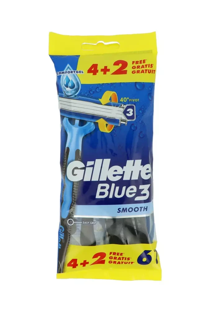Gillette Mėlyna 3 vienkartinis skustuvo peiliukas 6 U