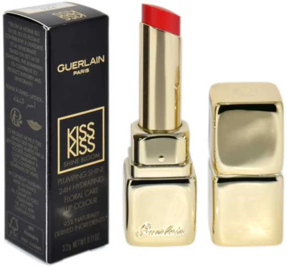 Guerlain Kiss Kiss Shine Bloom lūpų dažai, spalva - 775 Poppy Kiss