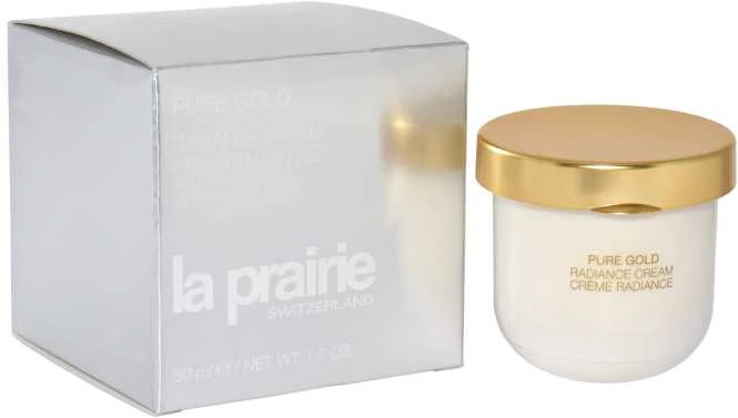 La Prairie Pakartotinis drėkinamasis ir šviesinantis kremas brandžiai odai Pure Gold Radiance (Kreminis Refill) 50 ml