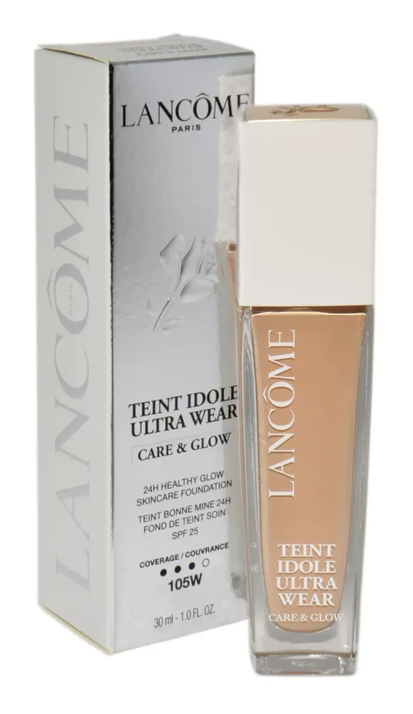 „Lancome Teint Idole Ultra Wear Care & Glow #105W“ makiažo pagrindas, 30 ml