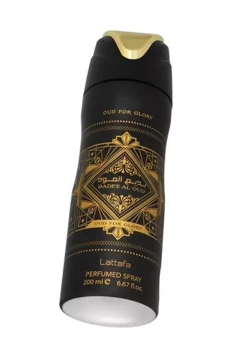 Lattafa Badee Al Oud For Glory Perfumed Purškiklis parfumuotas dezodorantas, 200 ml