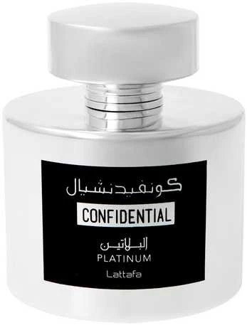 Unisex kvepalai Lattafa Confidential Platinum EDP, 100 ml