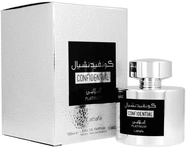 Unisex kvepalai Lattafa Confidential Platinum EDP, 100 ml