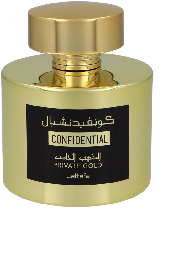 Unisex kvepalai Lattafa Confidential Private Gold EDP, 100 ml