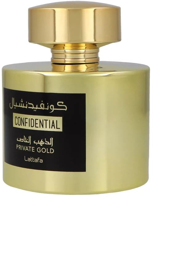 Unisex kvepalai Lattafa Confidential Private Gold EDP, 100 ml