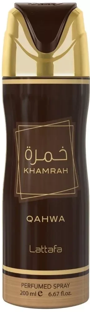 Lattafa Khamrah Qahwa Perfumed Dezodorantas Purškiklis parfumuotas dezodorantas, 200 ml