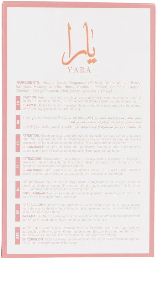 Lattafa Yara Eliksyras EDP parfumuotas vanduo moterims, 100 ml