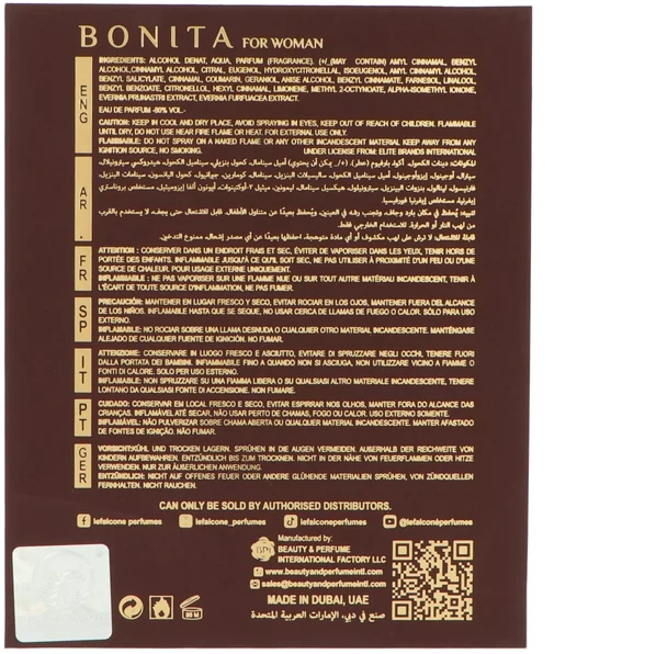 Le Falcone Bonita EDP parfumuotas vanduo moterims, 100 ml