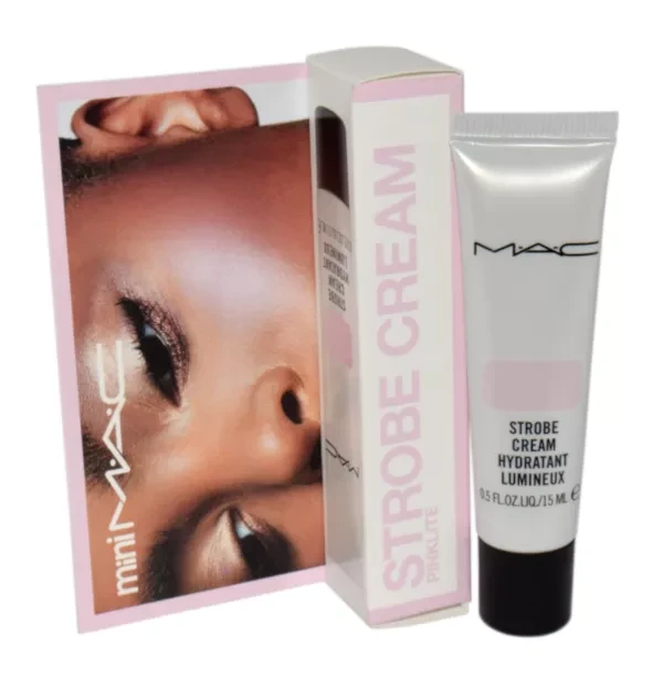 MAC Cosmetics skaistinamasis drėkinamasis kremas „Strobe Kreminis“ (Mini Hydratant Lumineux), 15 ml, „Pinklite“