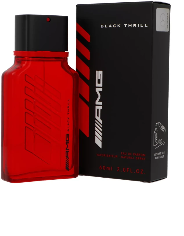 Mercedes-Benz AMG Juodas Thrill EDP parfumuotas vanduo vyrams, 60 ml