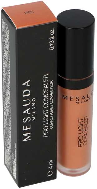 Mesauda Milano Mesauda Pro Light Highly Moisturizing Fluid Maskuoklis drėkinamasis skystas maskuoklis, atspalvis: P01, 4 ml