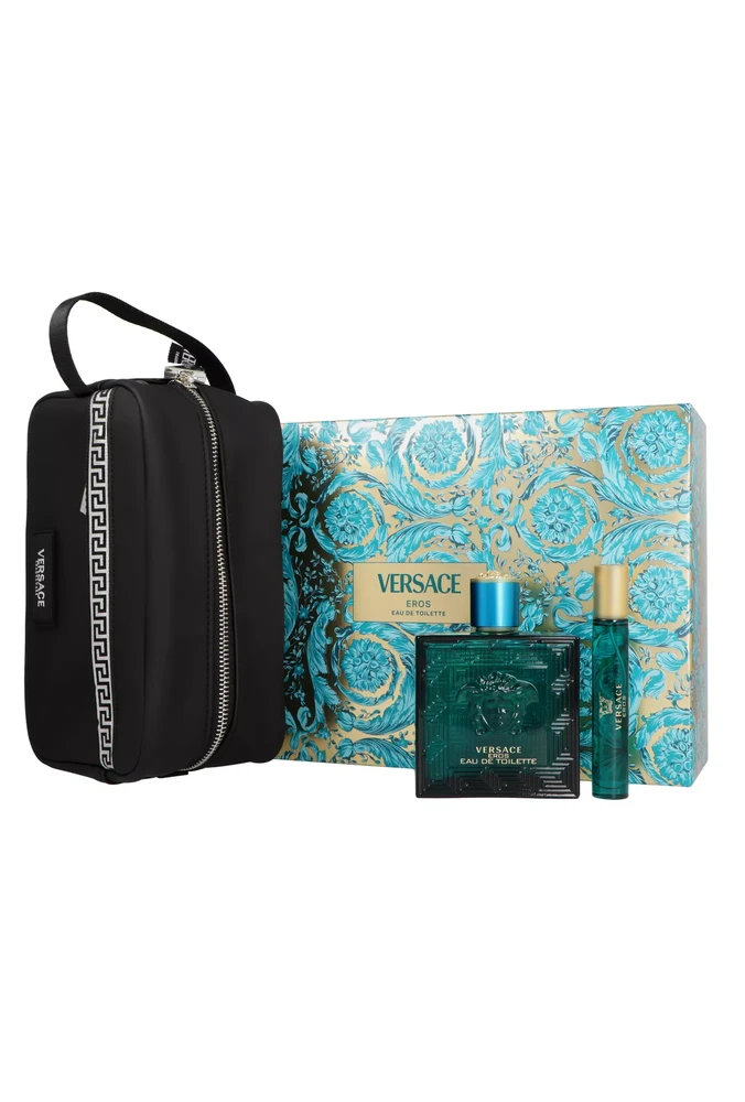 Kvepalų rinkinys vyrams Versace Eros (EDT, 100 ml + EDT, 10 ml + kosmetinė)