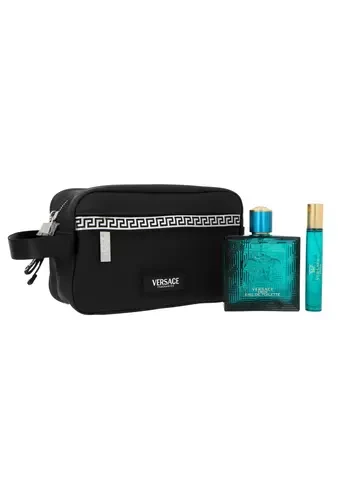 Kvepalų rinkinys vyrams Versace Eros (EDT, 100 ml + EDT, 10 ml + kosmetinė)