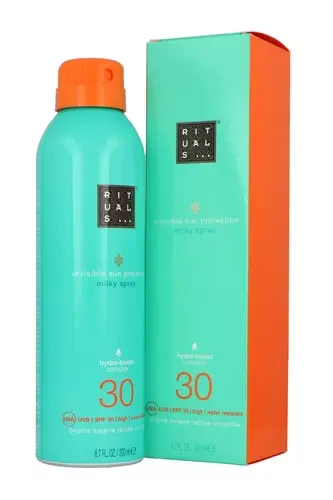 Rituals The Ritual Of Karma Apsauga nuo saulės Milky Purškiklis SPF 30 purškiamas apsauginis pienelis nuo saulės, 200 ml