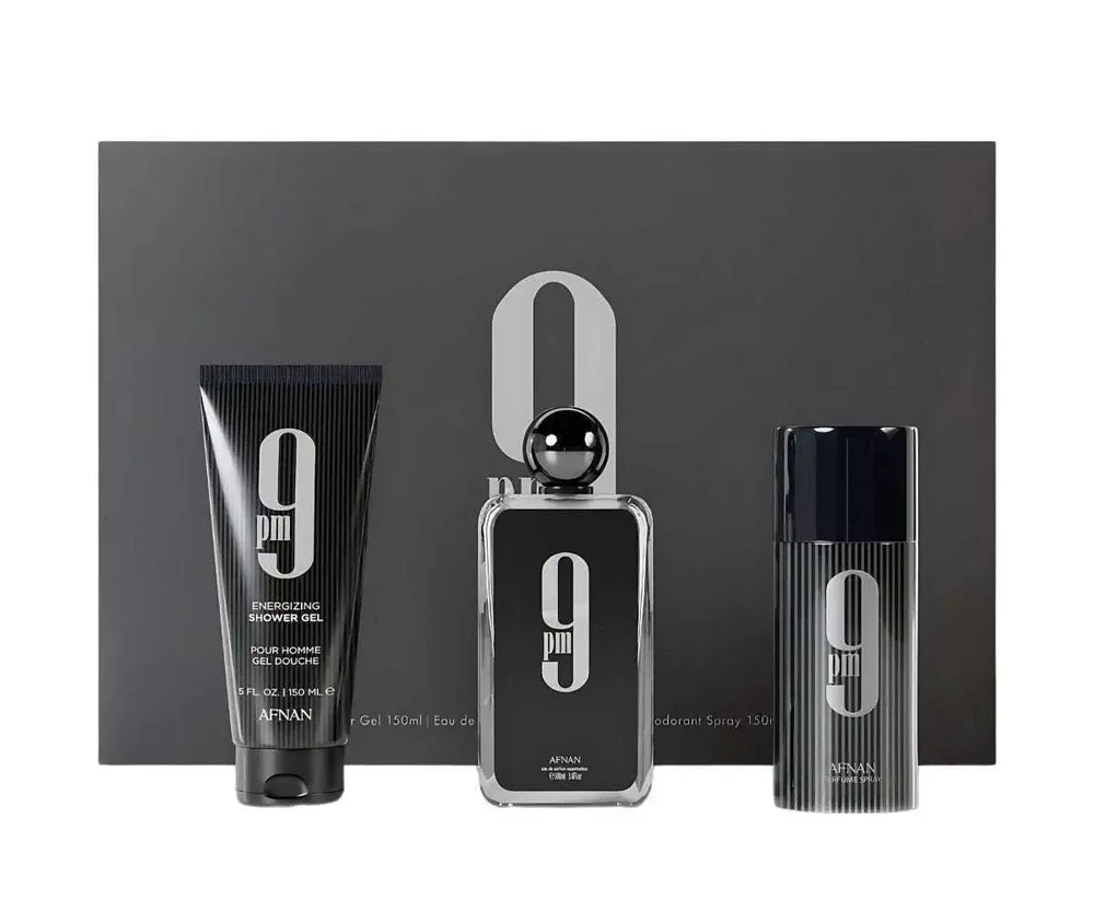 Kvepalų rinkinys vyrams Afnan PM9 (kvepalai EDP, 100 ml + dušo gelis 200 ml + dezodorantas 250 ml)