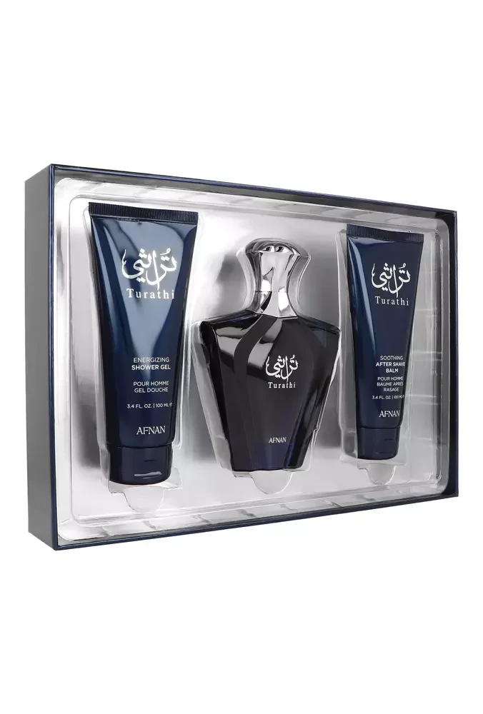 Afnan Turathi Mėlyna EDP parfumuotas vanduo rinkinys vyrams, 90 ml