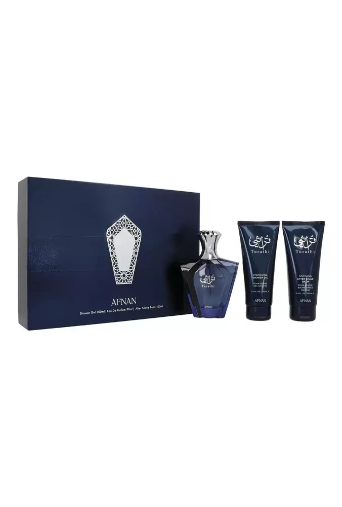Afnan Turathi Mėlyna EDP parfumuotas vanduo rinkinys vyrams, 90 ml