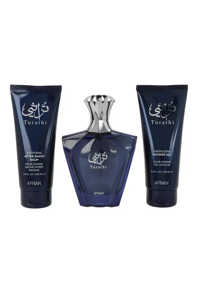 Afnan Turathi Mėlyna EDP parfumuotas vanduo rinkinys vyrams, 90 ml