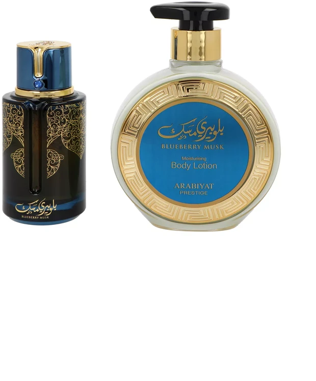 Arabiyat Prestige Blueberry Musk rinkinys unisex (EDP, 100 ml + kūno losjonas, 300 ml)
