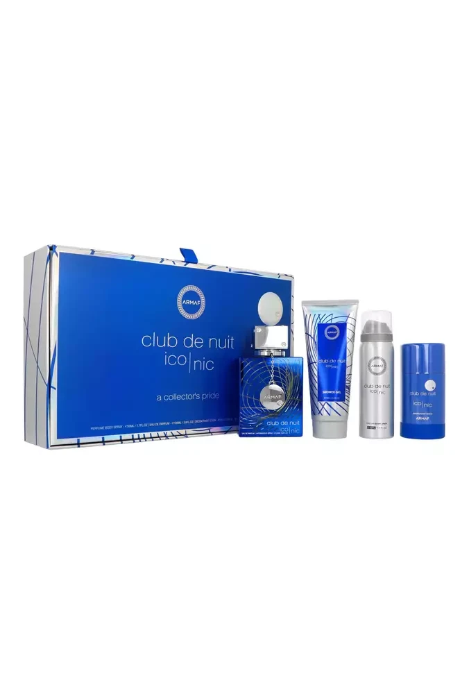 "Armaf Club De Nuit Mėlyna Iconic" - EDP 105 ml + kietasis dezodorantas 75 g + purškiamasis dezodorantas 50 ml + dušo želė 100 ml