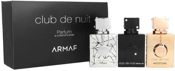 Armaf Club de Nuit A Collector's Pride Perfume rinkinys vyrams (Perfume Club de Nuit Sillage 30 ml + Perfume Club de Nuit Intense Man 30 ml + Perfume Club de Nuit Milestone 30 ml)