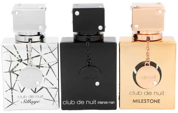 Armaf Club de Nuit A Collector's Pride Perfume rinkinys vyrams (Perfume Club de Nuit Sillage 30 ml + Perfume Club de Nuit Intense Man 30 ml + Perfume Club de Nuit Milestone 30 ml)