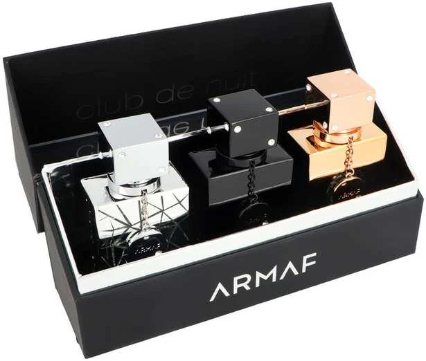 Armaf Club de Nuit A Collector's Pride Perfume rinkinys vyrams (Perfume Club de Nuit Sillage 30 ml + Perfume Club de Nuit Intense Man 30 ml + Perfume Club de Nuit Milestone 30 ml)