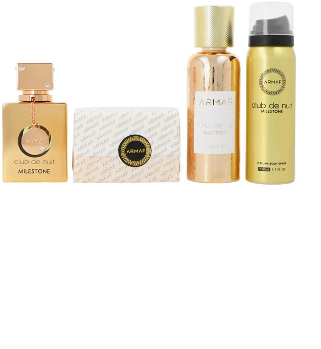 „Armaf Club De Nuit Milestone“ - EDP 30 ml + 130 g „skystas muilas“ + 50 ml kūno purškalas + 55 ml