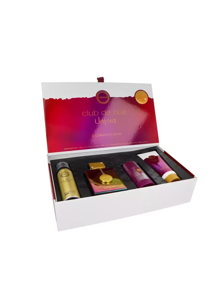 „Armaf Club De Nuit Untold“ – EDP 105 ml + kūno losjonas 100 ml + kietas dezodorantas 75 g + kūno purškiklis 50 ml