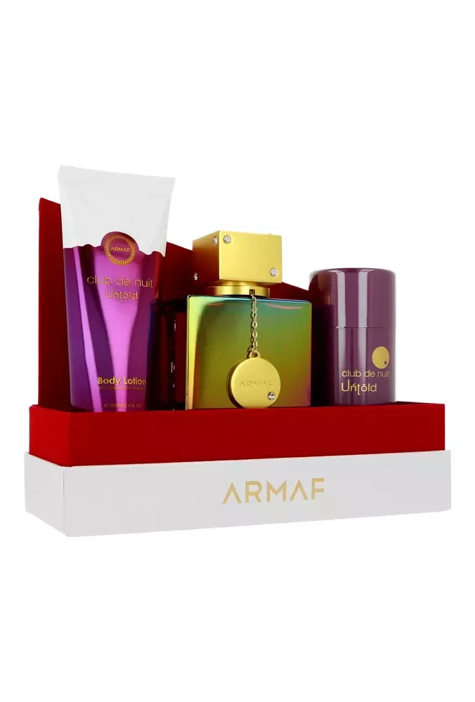 „Armaf Club De Nuit Untold“ – EDP 105 ml + kūno losjonas 100 ml + kietasis dezodorantas 75 g