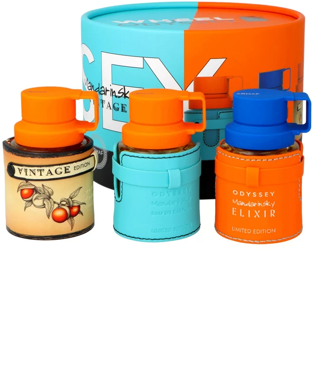 Set Armaf Odyssey Collection 3x EDP 30ml: Mandarin Sky, Mandarin Sky Eliksyras, Mandarin Sky Vintage