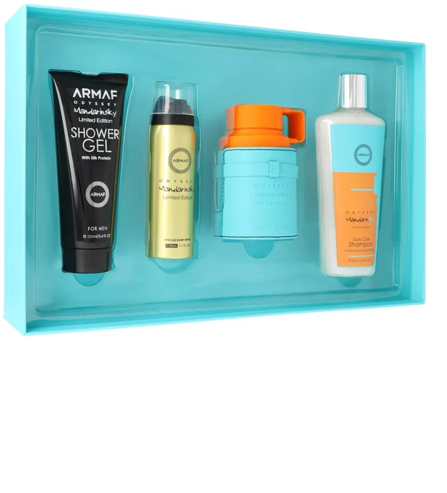 Set Armaf Odyssey Mandarine Sky EDP 100ml + Perfume Body Purškiklis 50ml + Dušo želė 100ml + Šampūnas 100ml