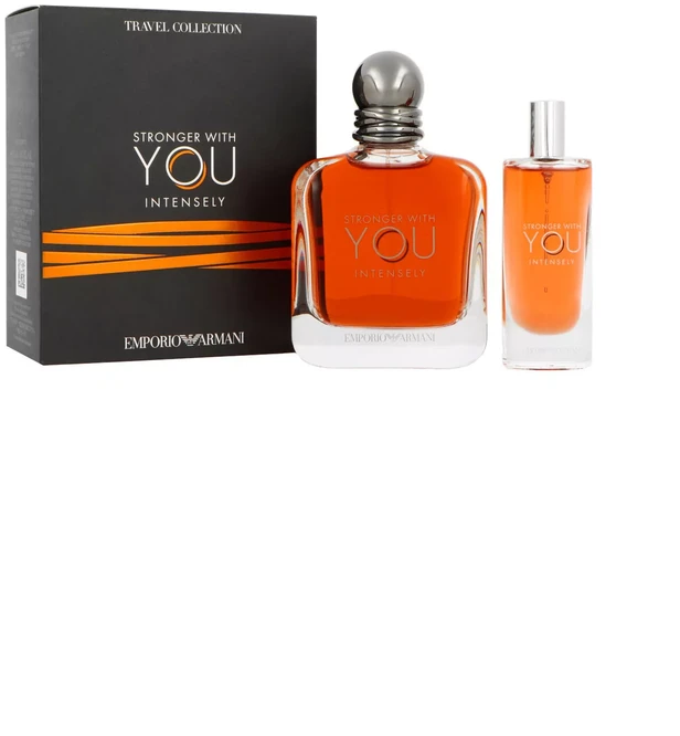 Set Emporio Armani: Stronger With You Intensely Eau De Parfum vyrams, 100 ml + Stronger With You Intensely Eau De Parfum vyrams, 15 ml