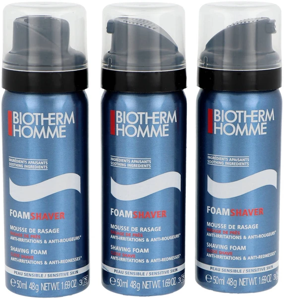 Biotherm Travel Trio kelioninis skutimosi putų rinkinys vyrams, 3 x 50 ml