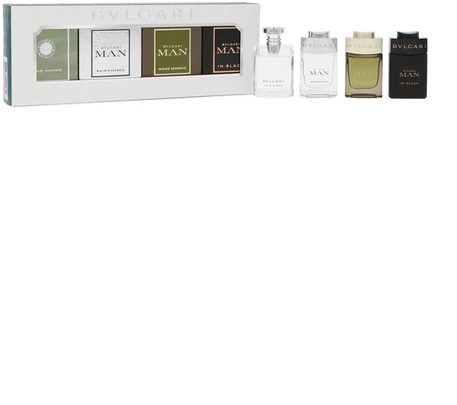 Bvlgari Man Aqua EDT, 5 ml Aqua Marine EDT, 5 ml Wood Essence EDP Glacial Essence, 5 mlmini Set