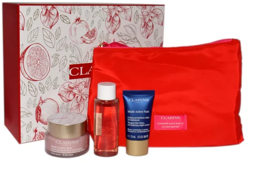 "Clarins Multi Active" odos priežiūros dovanų rinkinys nuo pirmųjų senėjimo požymių