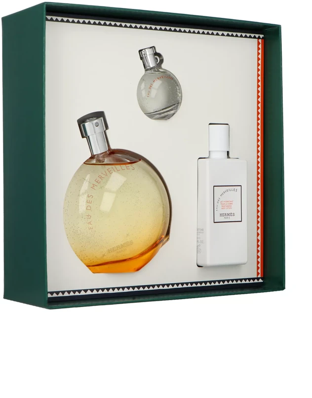 Hermes Eau Des Merveilles rinkinys moterims (EDT, 100 ml + kūno losjonas, 80 ml + EDT, 7,5 ml)