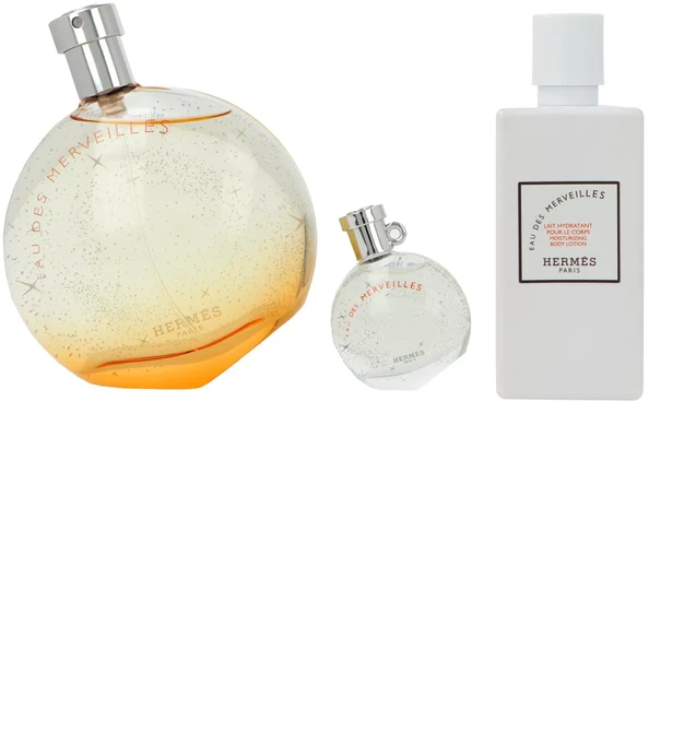 Hermes Eau Des Merveilles rinkinys moterims (EDT, 100 ml + kūno losjonas, 80 ml + EDT, 7,5 ml)