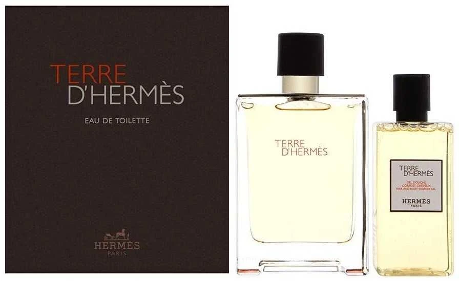 Set Hermes: Terre d'Hermes Eau De Toilette For Men, 100 ml + Terre d'Hermes Dušo želė For All Skin Types, 80 ml