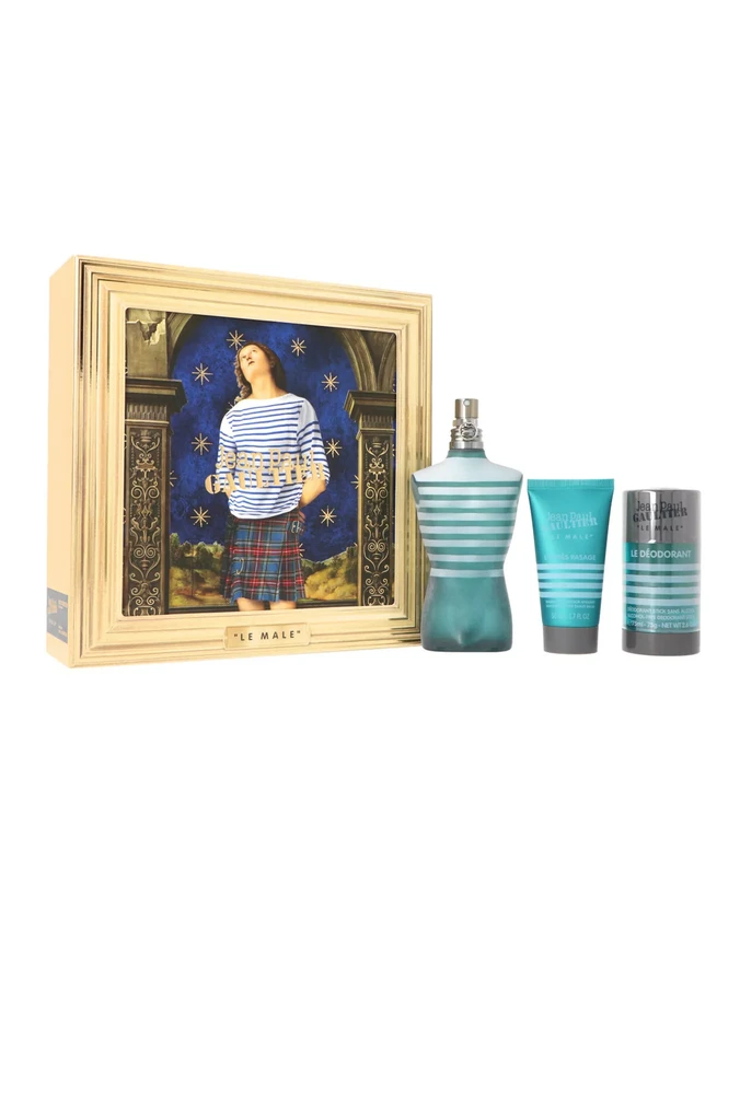 Jean Paul Gaultier Le Male rinkinys vyrams (EDT, 125 ml + balzamas po skutimosi, 50 ml + dezodorantas, 75 g)