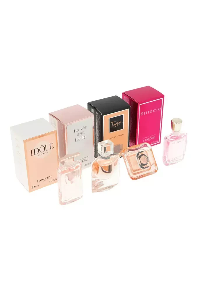 Kvepalų rinkinys moterims Lancome The Best Of Lancome Fragrances (kvepalai Idole EDP, 5 ml + kvepalai La Vie Est Belle EDP, 4 ml + kvepalai Tresor EDP, 7,5 ml + kvepalai Miracle EDP, 5 ml)