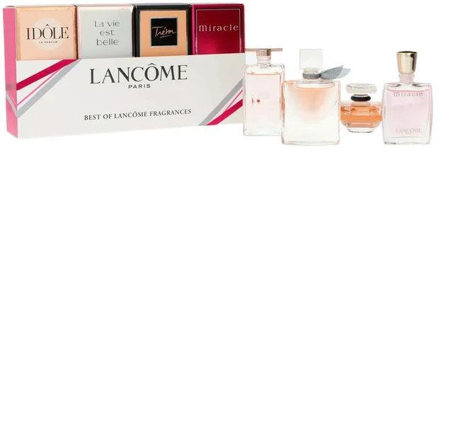 Kvepalų rinkinys moterims Lancome The Best Of Lancome Fragrances (kvepalai Idole EDP, 5 ml + kvepalai La Vie Est Belle EDP, 4 ml + kvepalai Tresor EDP, 7,5 ml + kvepalai Miracle EDP, 5 ml)