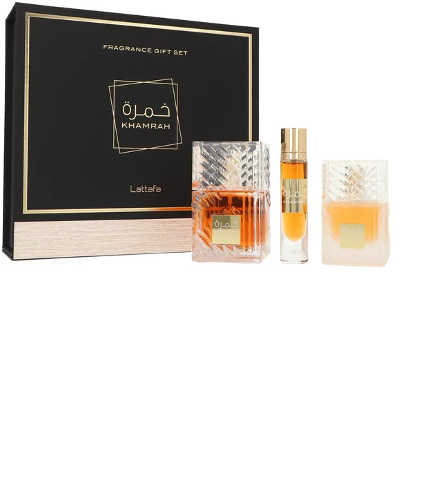 Lattafa Perfumes Set Lattafa Khamrah EDP 100ml + EDP 12ml + Hair Mist 50ml