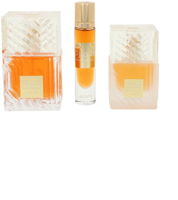 Lattafa Perfumes Set Lattafa Khamrah EDP 100ml + EDP 12ml + Hair Mist 50ml