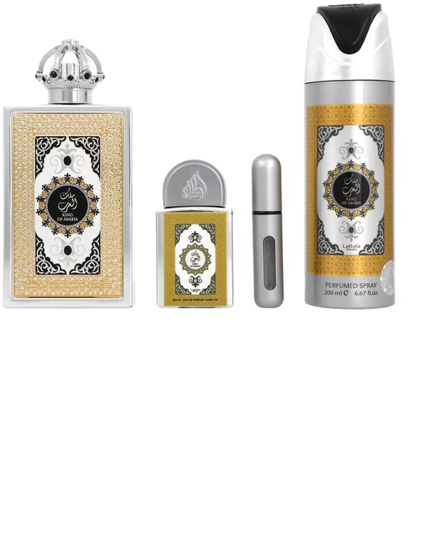 Set Lattafa King Of Arabia EDP 100ml + EDP 20ml + Dezodorantas 200ml