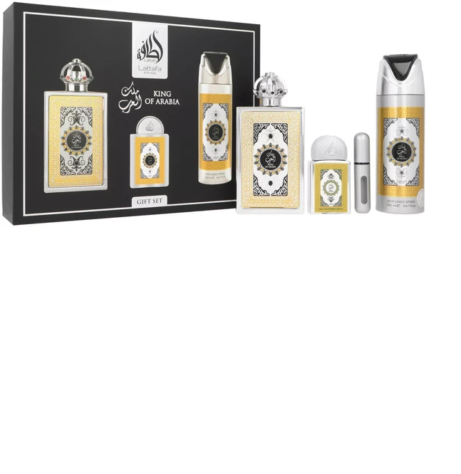 Set Lattafa King Of Arabia EDP 100ml + EDP 20ml + Dezodorantas 200ml