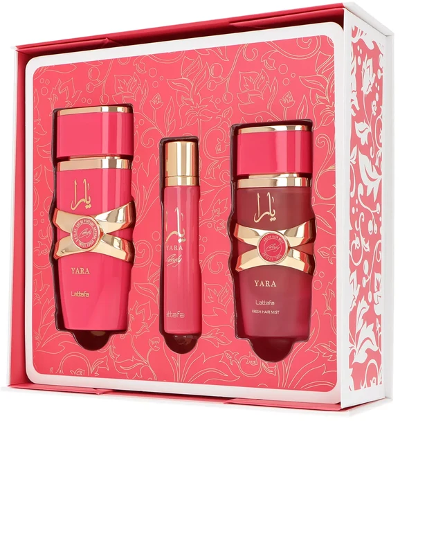 Set Lattafa Yara Candy EDP 100ml + 12ml EDP + Plaukų rūkas 50ml