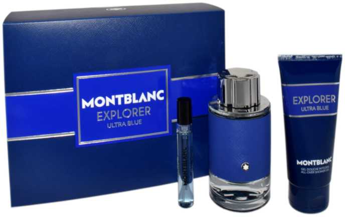 Mont Blanc Montblanc Explorer Ultra Mėlyna rinkinys vyrams (EDP, 100 ml + EDP, 7,5 ml + dušo želė, 100 ml)