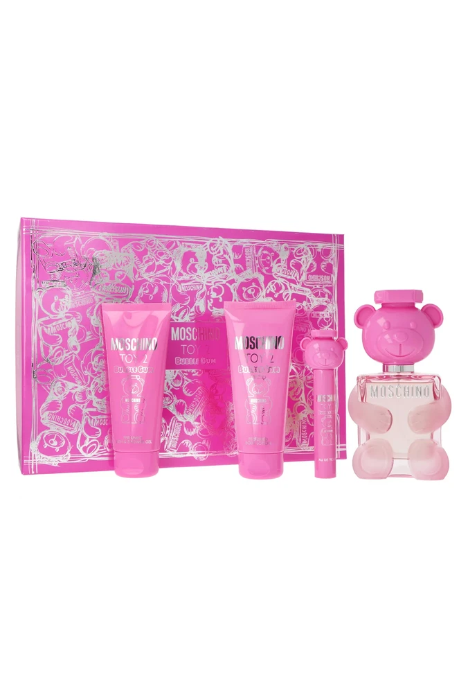 Moschino Toy 2 Bubble Gum rinkinys moterims (EDT, 100 ml + dušo želė, 100 ml + kūno losjonas,100 ml + EDT miniatiūra, 10 ml)