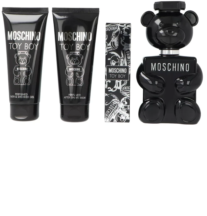 Moschino Toy Boy rinkinys vyrams (EDP, 100 ml + dušo želė, 100 ml + balzamas po skutimosi, 100 ml + EDP, 10 ml)